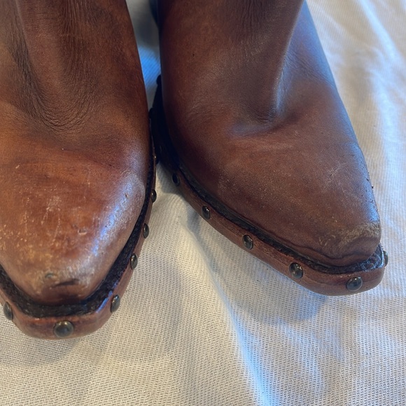 ARIAT Boots Women Size 9B Fenix western studded brown leathers ankle bootie EUC - Picture 6 of 10